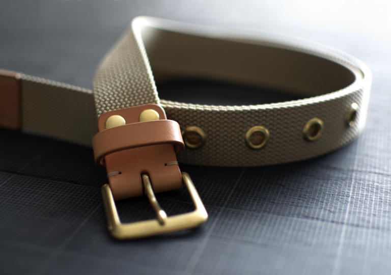 完成したナイロン製のベルト