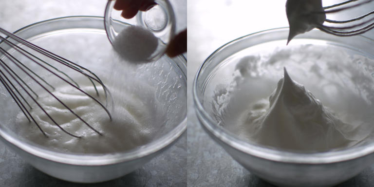 メレンゲを立てる様子